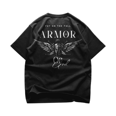 ARMOR Oversized Tee — Christian streetwear by HEVN (Ephesians 6)