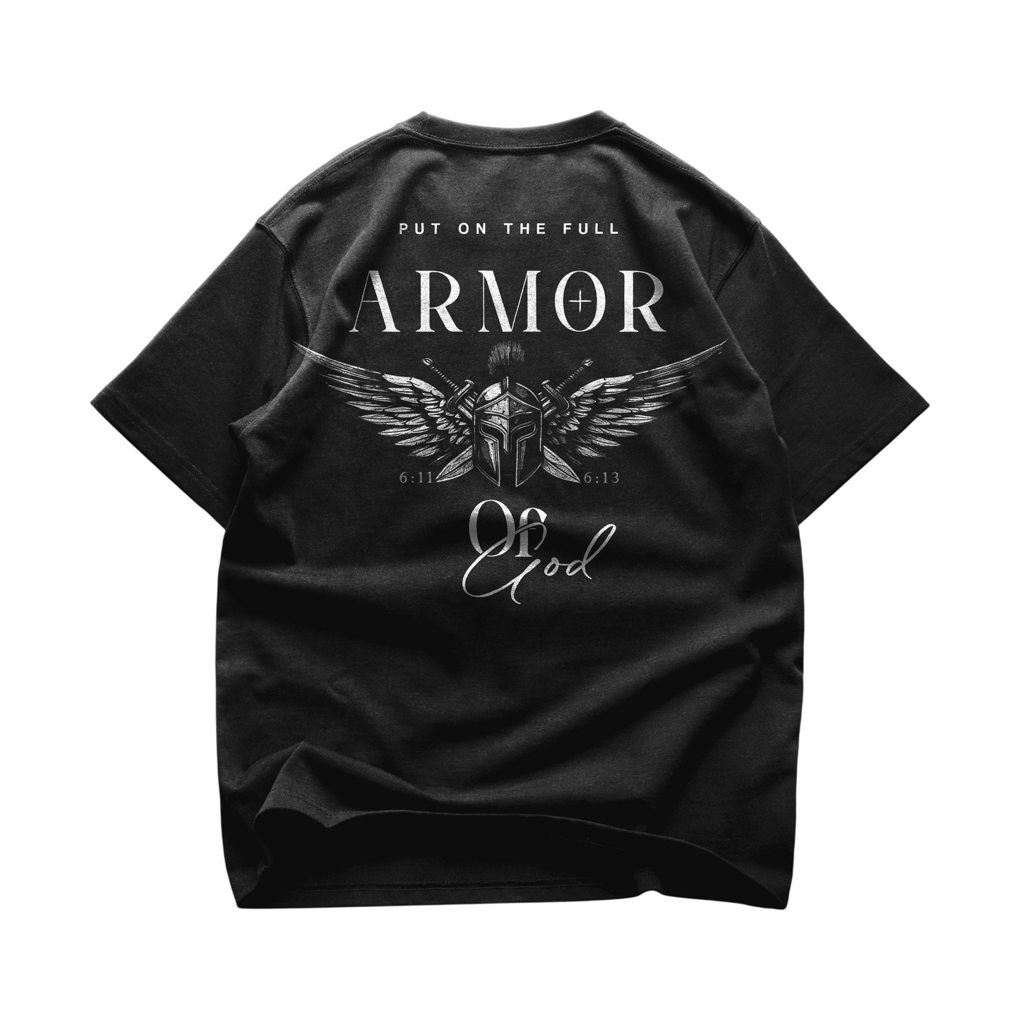 ARMOR Tee — Christian streetwear by HEVN (Ephesians 6) — faith-driven design