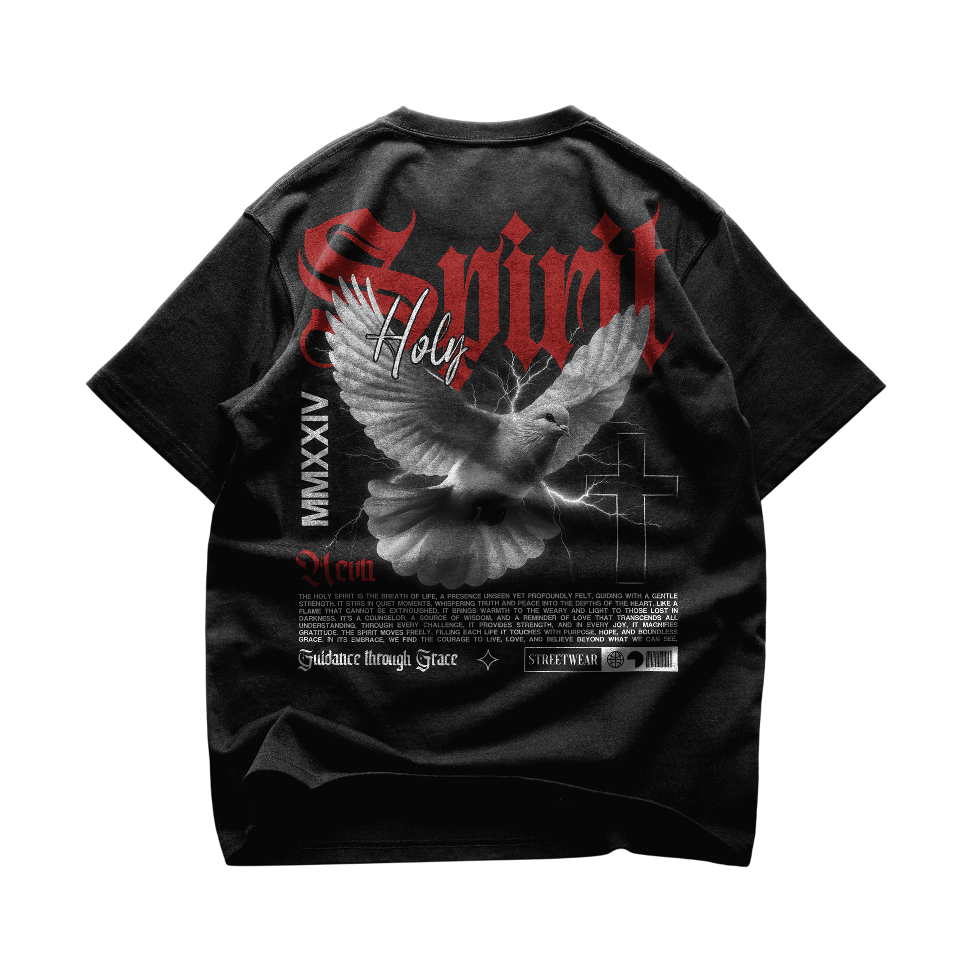 SPIRIT Oversized Tee — Christian streetwear by HEVN (Galatians 5)