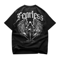FEARLESS Oversized Tee — Christian streetwear by HEVN (Psalm 23)