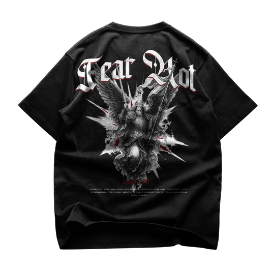 FN Oversized Tee — Christian streetwear by HEVN (Isaiah 41:10)