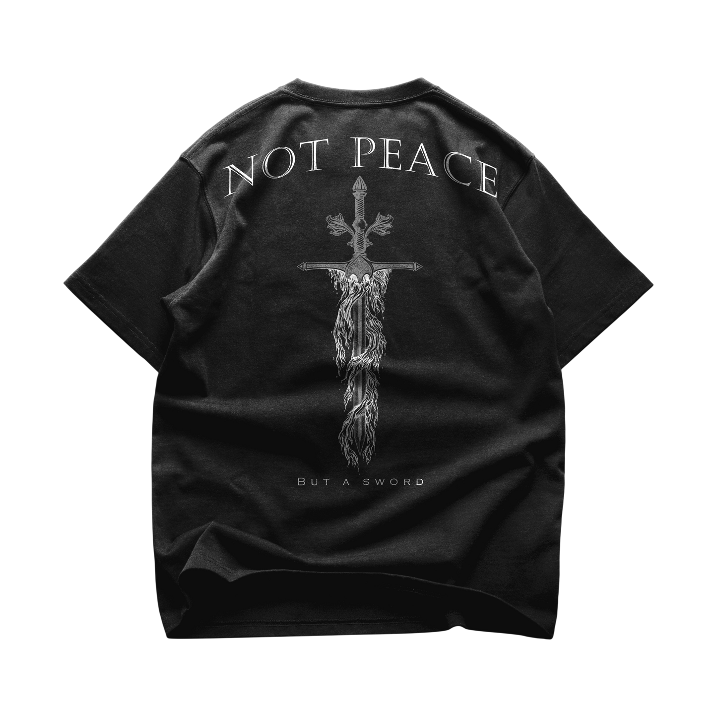SWORD Oversized Tee — Christian streetwear by HEVN (Ephesians 6:17)