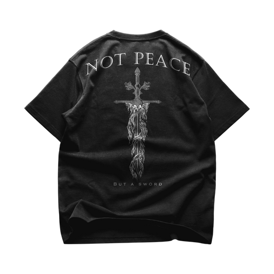 SWORD Oversized Tee — Christian streetwear by HEVN (Ephesians 6:17)